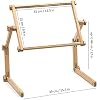 Needlework Table and Lap Hands-Free Stand with Adjustable Frame Made of Organic Beech Wood Tapestry Cross Stitch Embroidery Frame Holder (25x32 cm (9.8 12.5))