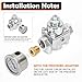 12-803 Adjustable Fuel Pressure Regulator with Gauge, Compatible with Holley and Edelbrock Carburetors, 4.5-9 PSI, 3/8