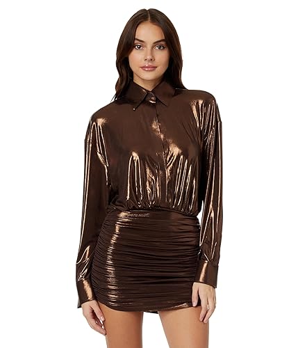 knee length dresses for ladies Norma Kamali Women's Super Oversized BF NK Shirt Flared Mini Dress main image 1