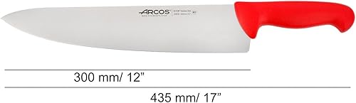 Miniatura 2 de Arcos Cuchillo de chef de acero inoxidable nitrum de 12 pulgadas y hoja de 11.811 in. Cuchillo de cocina profesional multiusos. Mango ergonómico de