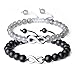 Produktbild coai® Edelstein Onyx Labradorit Ewig Zeichen Zubehör EIN Paar Freundschaftsarmbänder Partner Armbänder für Damen und Herren