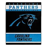NORTHWEST NFL Polyester Raschel Throw Blanket 50X60 Inch, Carolina Panthers