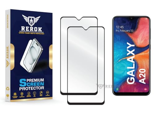Image of Gorilla Tempered Glass Screen Protector Compatible with Samsung Galaxy A20 [Pack of 2] | Edge-to-Edge, Bubble-Free, Case Friendly, Easy Installation Kit