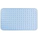 Tappetini vasca da bagno, Tappetino Da Doccia Quadrato Antiscivolo, Stuoia Doccia Con Ventosa Tappetino Da Bagno In Gomma Quadrato, Stuoie Antiscivolo Con Grandi Fori Di Scarico Per Bambini(Color:Blu)