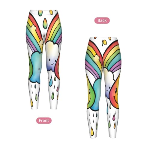 Leggings elásticos para mujer Rainbow Clouds sin transparencias en entrenamiento 5