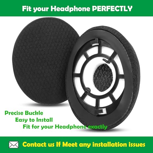 Almohadillas de repuesto para auriculares RS120, compatibles con Sennheiser RS120/RS100/RS110/RS115/RS119/RS117/HDR120/TR120/RS135, con tela transpirable y espuma viscoelástica miniatura 4