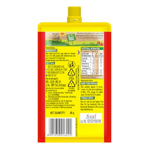 Image of MAGGI Pichkoo Tomato Ketchup, 75g /80g (weight may vary)