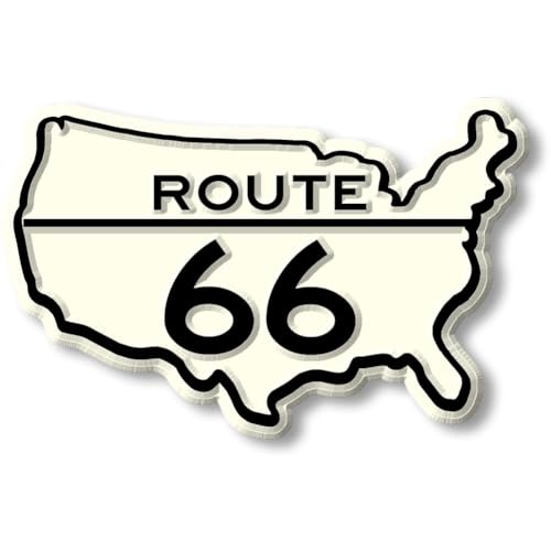 Imán decorativo Route 66 USA de goma clásica miniatura 1