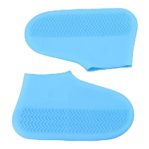 Aramox Rainproof Shoes Covers, Portable Silicone Waterproof Overshoes Blue Non Slip For Outdoor (M) #TOP1