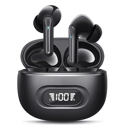 Cuffie Bluetooth, Auricolari Bluetooth 5.3 Wireless, 72 Ore Cuffiette Hi-Fi Senza Fili, Cuffiette IPX8 Impermeabili for iOS Samsung Huawei Xiaomi Android