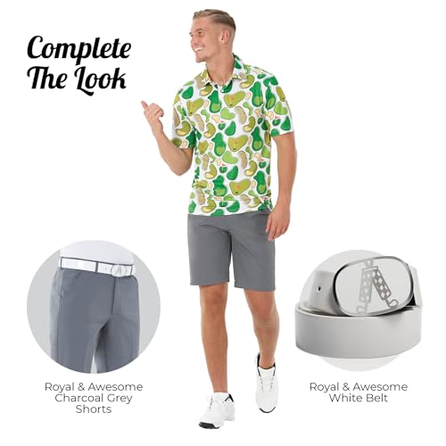 Image of Royal & Awesome Funny Golf Shirts for Men, Mens Golf Shirt, Crazy Golf Shirts for Men, Fun Golf Polos for Men, Mens Polo Golf