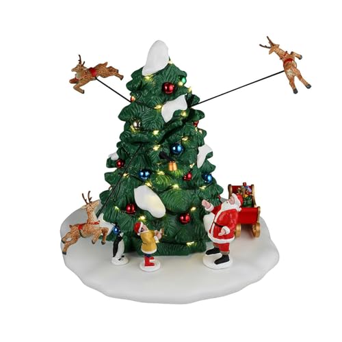 Lemax Giostra In Movimento Con Luci Led "Reindeer Races" H20,5X20X20 Cm