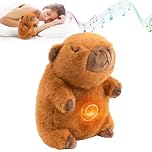 GwaOery Breathing Teddy Anxiety Bear, Capybara Sensory Plush Soothing Stress Toys with Instructions Anxiety Relief Adjustable Music Lights & Breathing Motion Capybara Gifts for Baby Kids
