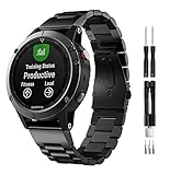 metalen band garmin fenix 5x 👍【Instalación Fácil】: La Correa Fenix 6 viene con una práctica herramienta de eliminación de enlaces que es muy fácil de ajustar el tamaño del enlace. muy rápido y simple para reemplazar la correa, no se necesitan herramientas.