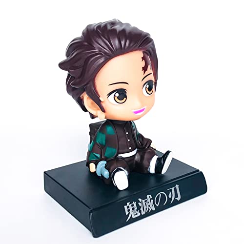 Ituble Bobbleheads Anime Tanjiro Action Figures Bobblehead Car Dashboard Decorations Accessories Interior Statue Bobble Head Figure Dash Board Figurine Phone Holder Bracket Birthday Cake Toppers Gifts #TOP5