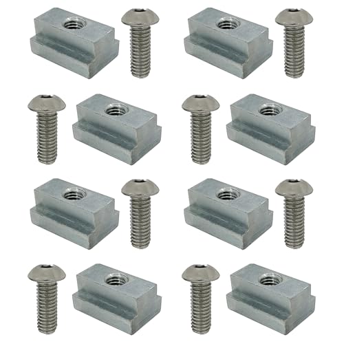 Truck Bed Deck Rail T Slot Nut Screw Kit Compatible with Toyota Tacoma & Tundra (8 Pack)