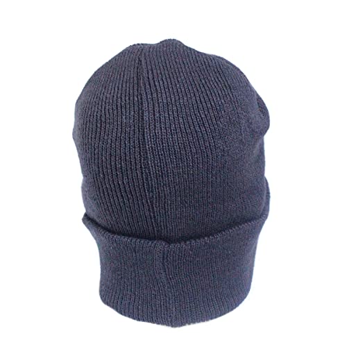 Touca Gorro Adulto De Lã Lisa Unissex Inverno (Azul-Escuro)