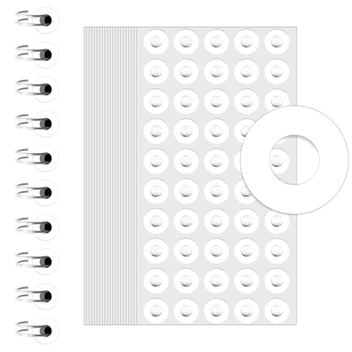 4000 PCS Self-Adhesive Hole Reinforcement Stickers 1/4 Diameter Hole Punch Reinforcement Stickers Non-Printable Paper Hole Reinforcement Labels for Schools Homes and Offices