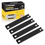 4 Pack License Plate Magnet, Premium Rubber Coated Magnetic License Plate Holder, Black Dealership Demo Tag Test Drives Temp Holder for Car Dealer Magnet License Plate, No Scratch for Car