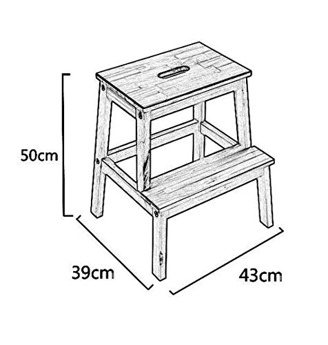 Taburete con peldaños de madera blanca con estructura plegable y uso multifuncional 3