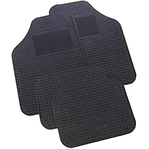 Bottari 14058 Universal Rubber Car Mat Set-4 Pieces, Black