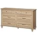 WAMPAT Kids Dresser for Bedroom with 7 Drawers, Light Wood Baby Dresser for Nursery & Kids Room, Chests & Dressers Closet Organizer for Children’s Bedroom, Oak, 54 Inch