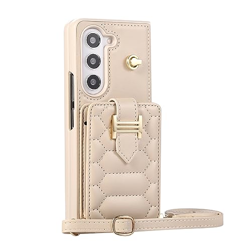 Étui Samsung Galaxy Z Fold 5 femme chic antichoc beige robuste