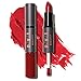PYT BEAUTY Double Duty Lipstick + Lip Gloss, Neutral Red, Moisturizing, Hypoallergenic, Cruelty Free, Vegan, 1 Count