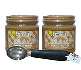 Peanut Butter Flavored Topping, 12oz - 2 Pack with Bonus Des Mar Ice Cream Scoop