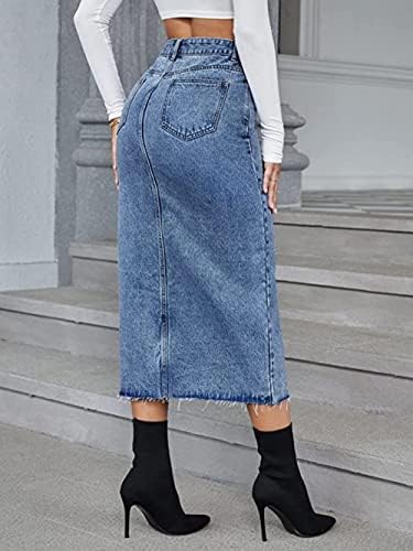 Women’s Casual High Waisted Solid Button Up Denim Jean Skirt www.denim.fit 6 Women’s Casual High Waisted Solid Button Up Denim Jean Skirt www.denim.fit 6