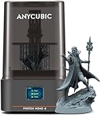 ANYCUBIC Photon Mono 4 Resin 3D Printer, 7'' 10K Mono LCD Screen with Stable LighTurbo Light Source, 70mm/h Fast Printing, Print Volume 6.04'' x 3.42'' x 6.49''