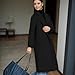 2025 Women'S Double Sided Wool Blended Pea Coat - Notch Lapel Double Breasted Overcoat Long Trench Lady Jacket Spring/Autumn/Winter Womens Dress Coat (US, Alpha, X-Large, Regular, Regular, Black)
