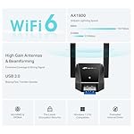 TP-Link USB 3.0 WiFi Adapter for Desktop PC (Archer TX30U Plus)-AX1800 WiFi 6 Dual-Band Plug and Play Wireless Network Adapter with 2.4GHz, 5GHz, 2×High Gain Antenna, WPA3, Supports Windows 11/10 - Image 3