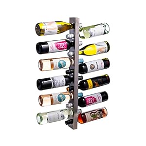 bar@drinkstuff Wijnbar Hedendaags Wijnrek 12 Fles Metalen Wandgemonteerde Wijnrek, Wijnflessenrek, Horizontaal Wijnflessenrek..