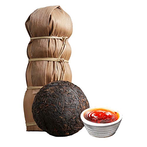 500g of ripe Pu 'er tea (5 pieces * 100g), 17.6oz tuocha wrapped in bamboo leaves