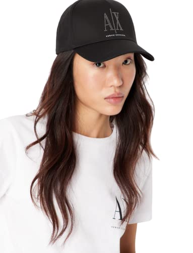 Armani Exchange Women's Icon Project, Shiny Logo, Baseball Cap, One Size