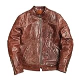 1. Material: 100% echtes Leder; Futter: 100% Baumwolle. Lederjacke für Herren sind einmalige Investitionsstücke, die bis zu mehreren Jahren halten können, ohne zu verblassen.