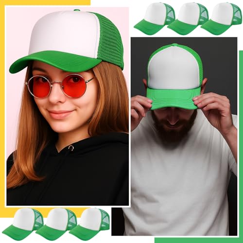 Image of 40 Pack Sublimation Blank Trucker Hat Bulk Wholesale Mesh Baseball Cap for Women Men DIY Hat Bar Party