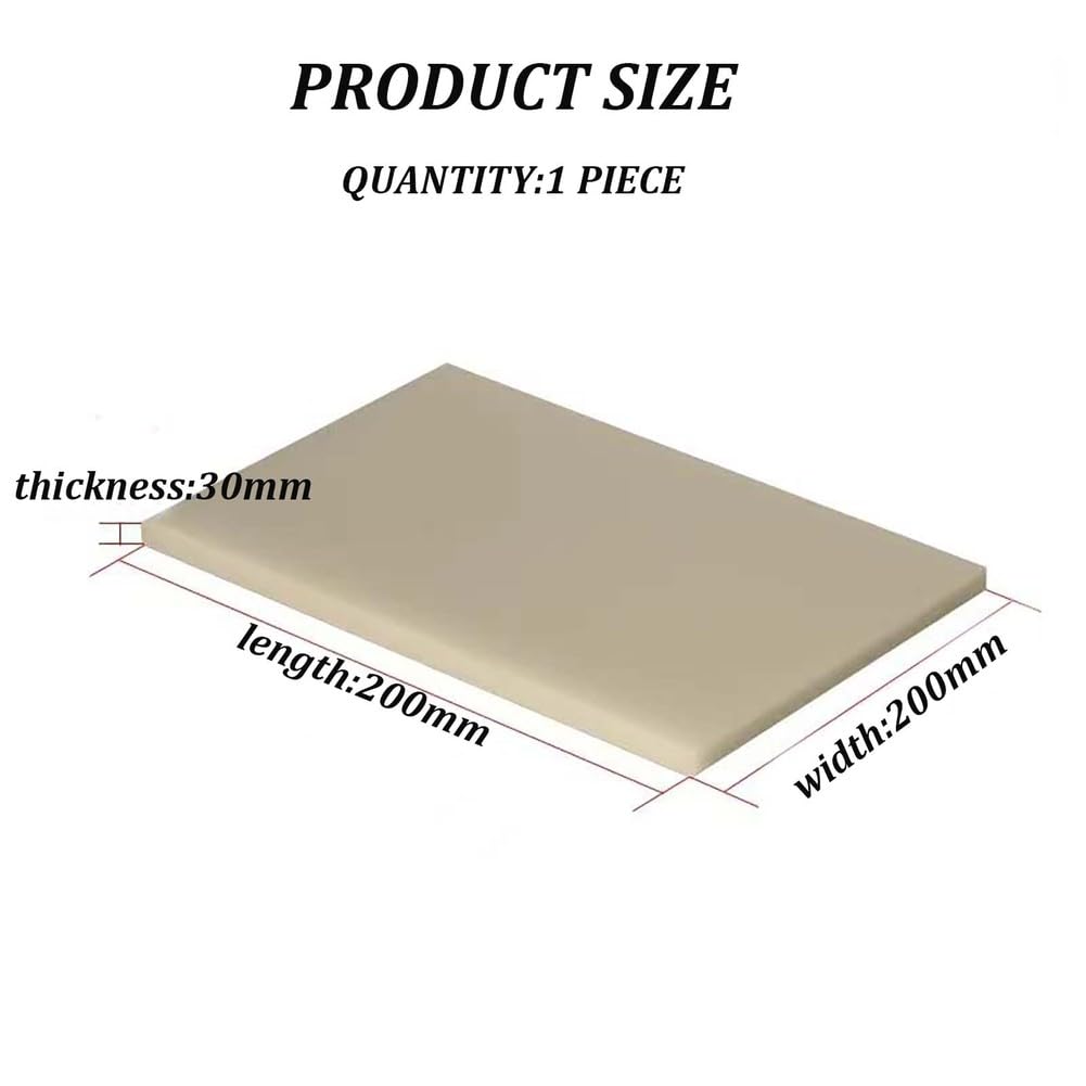 Hoja de plástico reutilizable ABS beige - 200 mm x 200 mm, 1 unidad | Retardante de llama y antiestático(30mm)