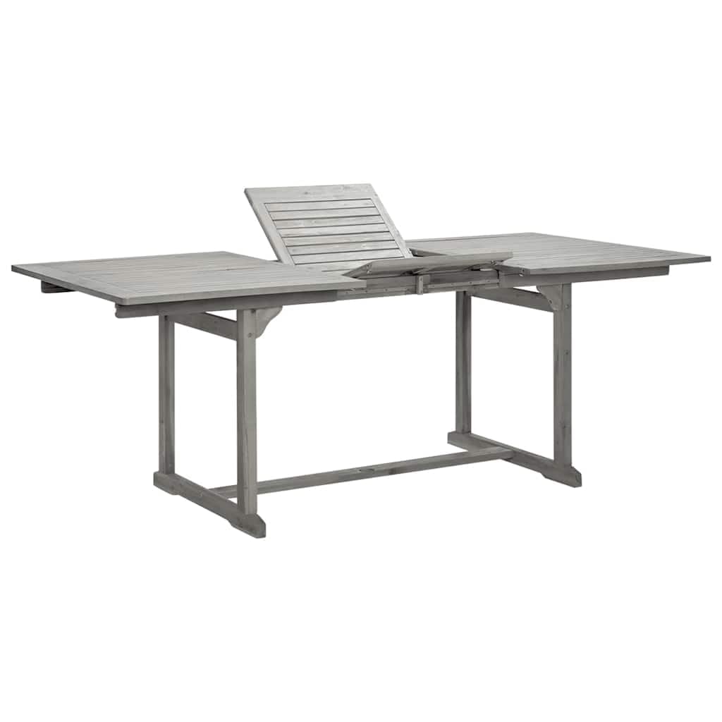 Tavolo da pranzo da giardino allungabile in legno di acacia massiccio, 150-200 x 100 x 75 cm, per esterni
