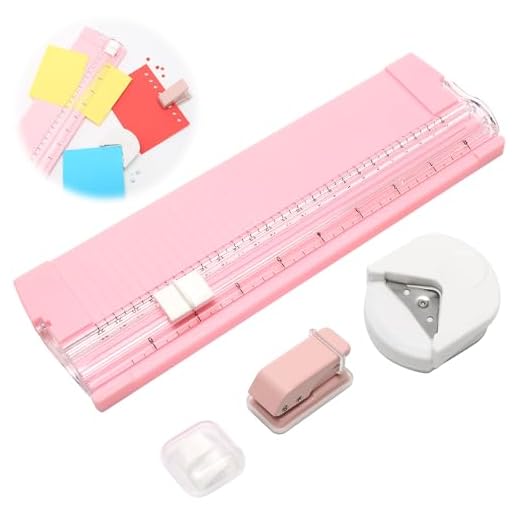 Lot de 3 Coupe Papier pour Travaux Manuels, Massicot Papier A4 avec Lame de Rechange, Couper Coins Arrondis et Perforatrice à Papier Monotrou de 3 mm pour Papier, Photo, Carte