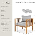Lounge Gartenstühle Akazienholz 2er-Set mit Polstern