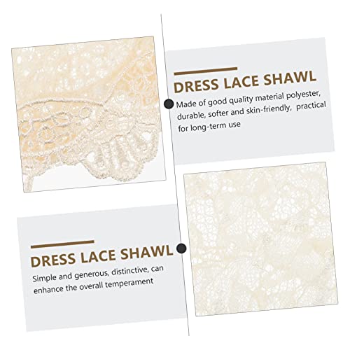 Off Shoulder Lace Shawl for Women Elegant Bridal Cape Hollow Lace Blouse Shawl All-match Short Cape for Wedding Dress Cover-up for Brides3