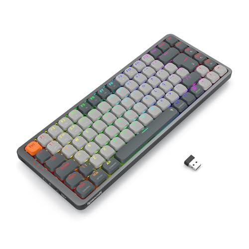 TECLADO MECANICO GAMER REDRAGON AZURE RGB PRETO E CINZA SWITCH MARROM - Imagem 9
