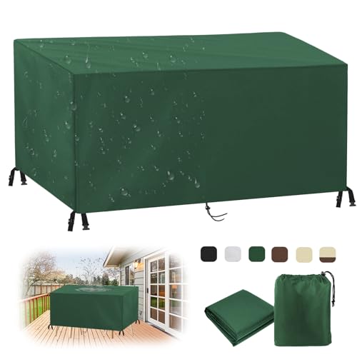 MAIFENGL Copertura per Mobili da Giardino, Impermeabile Resistenza ai Raggi UV Antivento 420D Oxford, Verde, 60x60x60cm/24x24x24in