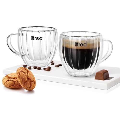 Image of Treo by Milton Orbit High Borosilicate Glass Tea & Coffee Mug Set of 2, 150 ml Each I Micro Wave & Refrigerator Safe I Reduced Condensation I Food Safe I Premium Gifts for Woman, Man