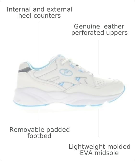 Image of Propet Womens Tour Walker Strap Walking Walking Sneakers Shoes - Black