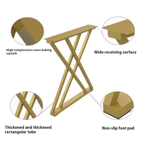 Pied de table en métal acier inoxydable pour bureau à manger et vanité - 4