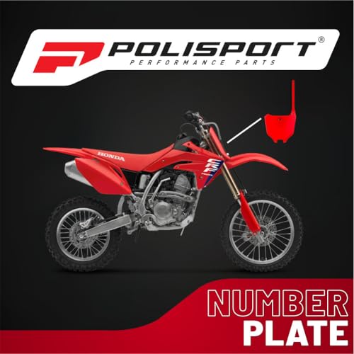 Polisport 8670700001 - Tabella Portanumero Replica Oem Realizzata In Plastica Lucida Resistente E Durevole Compatibile Con Le Moto Honda In Colore Rosso - 5