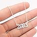 Produktbild Homeofying 1980-2019 Geburtsjahr Nummer Charm Anhänger Edelstahl Kette Halskette Schmuck - Silber 2003# Kragenchoker Halskette für Frauen